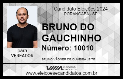 Candidato BRUNO DO GAUCHINHO 2024 - PORANGABA - Eleições