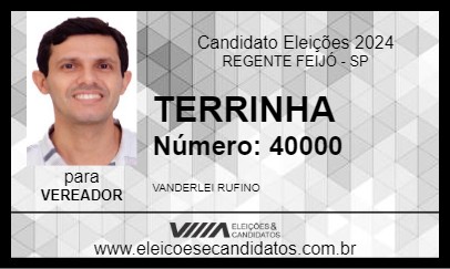 Candidato TERRINHA 2024 - REGENTE FEIJÓ - Eleições