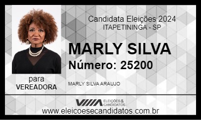 Candidato MARLY SILVA 2024 - ITAPETININGA - Eleições