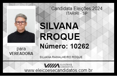 Candidato SILVANA RROQUE 2024 - ITARIRI - Eleições