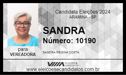 Candidato SANDRA 2024 - ARAMINA - Eleições