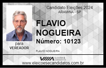 Candidato FLAVIO NOGUEIRA 2024 - ARAMINA - Eleições