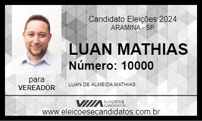 Candidato LUAN MATHIAS 2024 - ARAMINA - Eleições