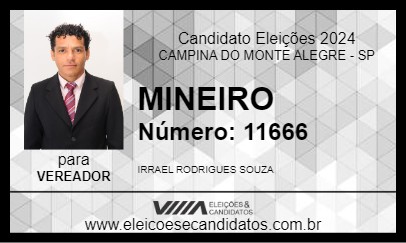 Candidato MINEIRO 2024 - CAMPINA DO MONTE ALEGRE - Eleições