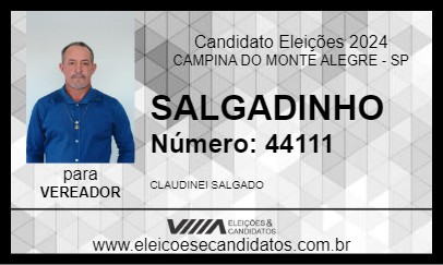 Candidato SALGADINHO 2024 - CAMPINA DO MONTE ALEGRE - Eleições