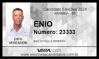 Candidato ENIO 2024 - ARAMINA - Eleições