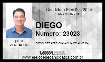 Candidato DIEGO 2024 - ARAMINA - Eleições