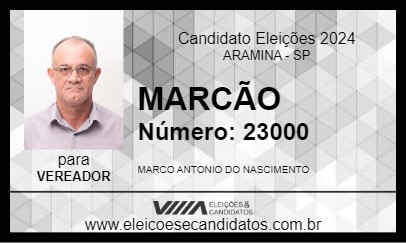 Candidato MARCÃO 2024 - ARAMINA - Eleições