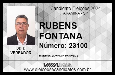 Candidato RUBENS FONTANA 2024 - ARAMINA - Eleições