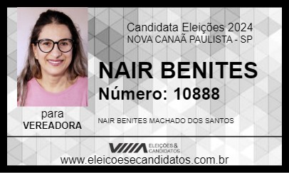 Candidato NAIR BENITES 2024 - NOVA CANAÃ PAULISTA - Eleições