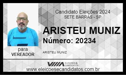 Candidato ARISTEU MUNIZ 2024 - SETE BARRAS - Eleições