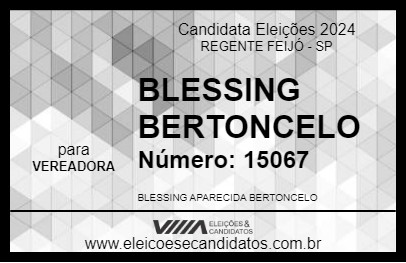 Candidato BLESSING BERTONCELO 2024 - REGENTE FEIJÓ - Eleições