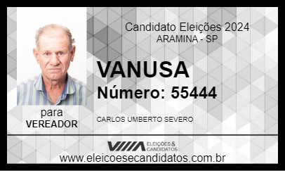 Candidato VANUSA 2024 - ARAMINA - Eleições