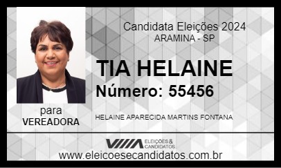 Candidato TIA HELAINE 2024 - ARAMINA - Eleições