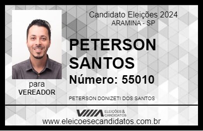 Candidato PETERSON SANTOS 2024 - ARAMINA - Eleições