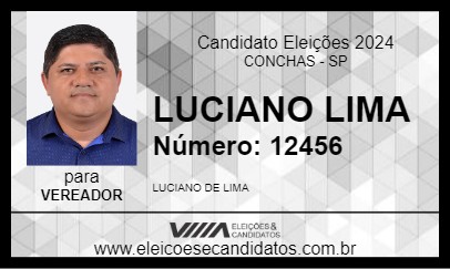 Candidato LUCIANO LIMA 2024 - CONCHAS - Eleições