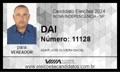 Candidato DAI 2024 - NOVA INDEPENDÊNCIA - Eleições