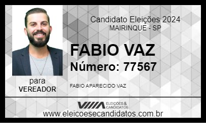 Candidato FABIO VAZ 2024 - MAIRINQUE - Eleições