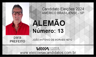 Candidato ALEMÃO 2024 - AMÉRICO BRASILIENSE - Eleições