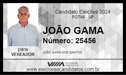 Candidato JOÃO GAMA 2024 - POTIM - Eleições