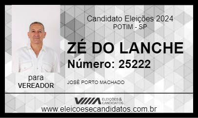 Candidato ZÉ DO LANCHE 2024 - POTIM - Eleições