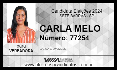 Candidato CARLA MELO 2024 - SETE BARRAS - Eleições