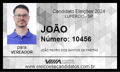 Candidato JOÃO PEDRO 2024 - LUPÉRCIO - Eleições