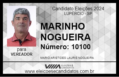 Candidato MARINHO NOGUEIRA 2024 - LUPÉRCIO - Eleições