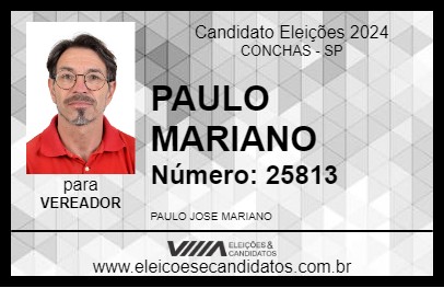 Candidato PAULO MARIANO 2024 - CONCHAS - Eleições