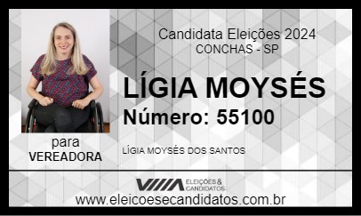 Candidato LÍGIA MOYSÉS 2024 - CONCHAS - Eleições