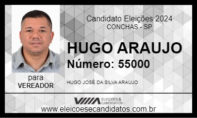 Candidato HUGO ARAUJO 2024 - CONCHAS - Eleições