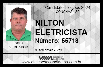 Candidato NILTON ELETRICISTA 2024 - CONCHAS - Eleições