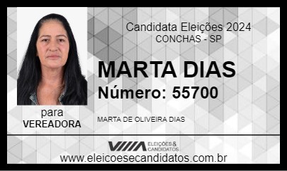 Candidato MARTA DIAS 2024 - CONCHAS - Eleições