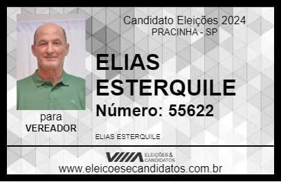 Candidato ELIAS ESTERQUILE 2024 - PRACINHA - Eleições