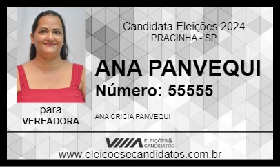 Candidato ANA PANVEQUI 2024 - PRACINHA - Eleições