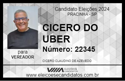 Candidato CICERO DO UBER 2024 - PRACINHA - Eleições