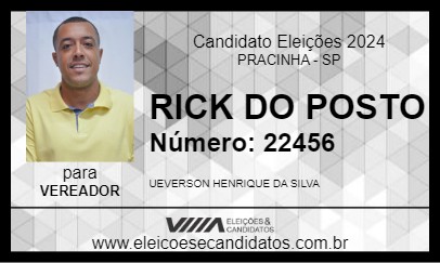 Candidato RICK DO POSTO 2024 - PRACINHA - Eleições