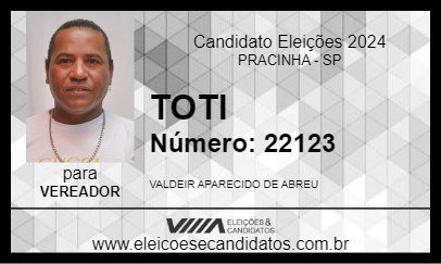 Candidato TOTI 2024 - PRACINHA - Eleições