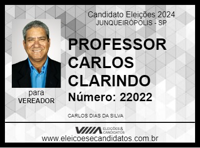 Candidato PROFESSOR CARLOS CLARINDO 2024 - JUNQUEIRÓPOLIS - Eleições