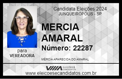 Candidato MERCIA AMARAL 2024 - JUNQUEIRÓPOLIS - Eleições