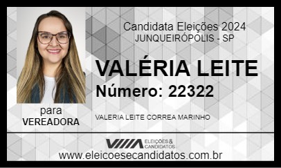 Candidato VALÉRIA LEITE 2024 - JUNQUEIRÓPOLIS - Eleições