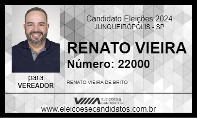 Candidato RENATO VIEIRA 2024 - JUNQUEIRÓPOLIS - Eleições