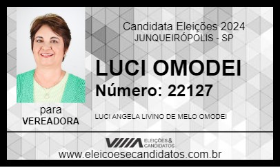 Candidato LUCI OMODEI 2024 - JUNQUEIRÓPOLIS - Eleições