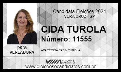 Candidato CIDA  TUROLA 2024 - VERA CRUZ - Eleições