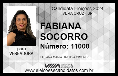 Candidato FABIANA SOCORRO 2024 - VERA CRUZ - Eleições