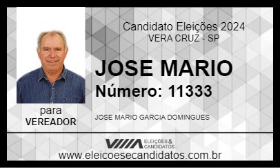 Candidato JOSE MARIO 2024 - VERA CRUZ - Eleições