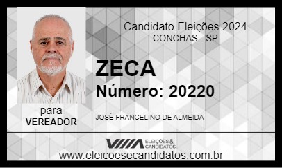 Candidato ZECA 2024 - CONCHAS - Eleições