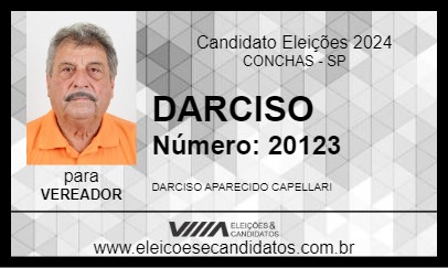 Candidato DARCISO 2024 - CONCHAS - Eleições