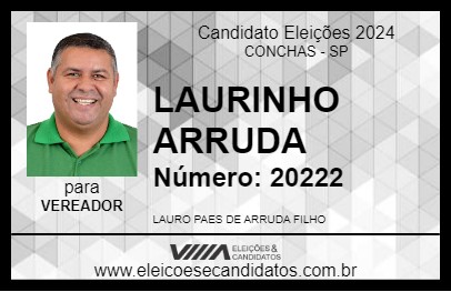 Candidato LAURINHO ARRUDA 2024 - CONCHAS - Eleições