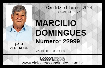 Candidato MARCILIO DOMINGUES 2024 - OCAUÇU - Eleições